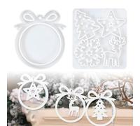 YUVKIN Moules en Silicone Noël Flocon de Neige Sapin Étoiles Renne Moules à Plâtre pour Décorations de Noël
