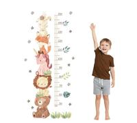 YUVKIN Toise Murale Enfant, Stickers Muraux Auto-Adhésifs, Autocollant Mural Imperméable, Toise de Croissance, Toise Enfant pour Chambre D'enfant Chambre Salon Décoration (150cm) (Animaux)