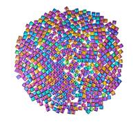 Yuvori Carreaux de mosaïque de couleurs mélangées, 0,5 kg - Céramique, idéal pour les loisirs créatifs, la salle de bain, la cuisine, le salon, le jardin et la décoration extérieure (petit carré