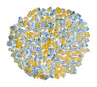 Yuvori Carreaux de mosaïque en porcelaine modernes abstraits géométriques irréguliers de 0,5 kg, DIY fait main, salle de bain, salon, dosseret de cuisine, extérieur (03, Petit)