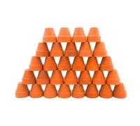 Yuvori Lot de 30 mini pots de fleurs en terre cuite pour plantes grasses, cactus, loisirs créatifs, jardin féérique, maison de poupée, projets scolaires (cylindre classique, 3 cm)
