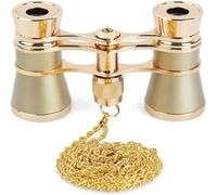 YuWangg Jumelles d'opéra en alliage d'aluminium, mini jumelles compactes avec chaîne pour adultes, avec chaîne en métal, adaptées pour les pièces de théâtre, les opéras, etc.