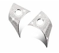 YUWATON Lot de 2 autocollants en strass compatibles avec Tesla Model 3 Model Y Bling pour femme (argenté, couvre-volant de voiture)