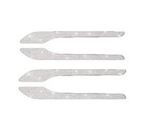 YUWATON Lot de 4 autocollants en strass compatibles avec Tesla Model 3 Model Y pour poignée de porte de voiture Argenté