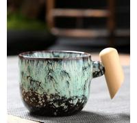 YUWEN 1 pièces tasse à café en céramique avec manche en bois Latte poterie tasse après-midi thé tasse en céramique petit déjeuner lait tasse