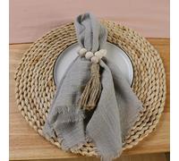 YUWEN 10 pièces 42x42cm Serviettes de Mariage en Gaze de Coton, décor de Table en étamine de Coton rétro, torchons en Mousseline Table à dîner décor Rustique