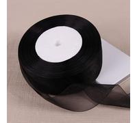 YUWEN 12mm 15mm 20mm 25mm 40mm 50mm Vert foncé Transparent Organza Rubans Bricolage Artisanat Tissu noël Mariage fête d'anniversaire décor