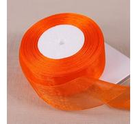 YUWEN 12mm 15mm 20mm 25mm 40mm 50mm Vert foncé Transparent Organza Rubans Bricolage Artisanat Tissu noël Mariage fête d'anniversaire décor