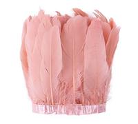 YUWEN 2 mètres Plume d'oie Frange Ruban Plumes d'oies colorées Garnitures Robe de soirée/Jupe décoration Plume Accessoires 15-20 cm