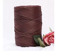 YUWEN 200 m/Rouleau 3mm Creux tricoté au Crochet Fils pour Bricolage Sac à Main Sac à Main Panier Gros Trapillo Nylon Cordon Polyester Fil Corde Ronde