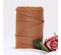 YUWEN 200 m/Rouleau 3mm Creux tricoté au Crochet Fils pour Bricolage Sac à Main Sac à Main Panier Gros Trapillo Nylon Cordon Polyester Fil Corde Ronde