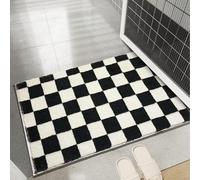YUWEN Damier Salle de Bain Tapis de Pied épaissir antidérapant Tapis de Bain Absorbant Tapis de Porte Doux entrée paillasson Tapis décor à la Maison Tapis de Sol