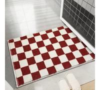 YUWEN Damier Salle de Bain Tapis de Pied épaissir antidérapant Tapis de Bain Absorbant Tapis de Porte Doux entrée paillasson Tapis décor à la Maison Tapis de Sol