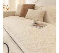 YUWEN Housse de Coussin de canapé Housses en Peluche antidérapant épaissir Housse de canapé pour Salon canapé Serviette 1/2/3/4 Places Housses de canapé