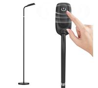 YUWLDD Lampadaire sans fil, lampe de sol portable à piles rechargeables pour salon, lampe à piles, contrôle tactile pour la lecture, le camping, 3 températures de couleur, éclairage d'urgence (noir)