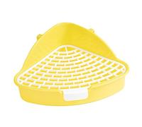 yuwqqoajv Bac à litière d'angle pour Lapins, Solution idéale pour Les Animaux d'intérieur, favorisant de Bonnes habitudes de propreté. Pratique et, Jaune, 24.8 x 10.5 cm