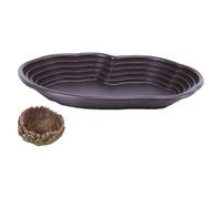 yuwqqoajv Bac de Bain pour Reptiles Comprenant Une gamelle d'alimentation pour Tortues avec Rampe facilitant la mobilité et permettant de Nager et de se, Pas de Drainage, 39 x 26.5 x 5 cm