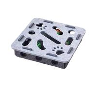 yuwqqoajv Boîte à gratter Pliable, sûre et Durable, Coussin léger en Quelques Secondes, 3 balles à l'intérieur, boîte Puzzle en Feutre, Jouet d'exercice pour Chat avec Balle, Puzzle gratter, tapez+2