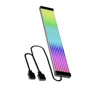 yuwqqoajv Câble d'alimentation Flexible ARGB pour Carte mère, rallonge d'alimentation pour Ordinateur de Bureau Compatible avec l'intégration de Barres LED, Bandes Noires à 8 Bandes, 23.5 x 1 cm