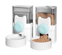 yuwqqoajv Ensemble de 2 mangeoires Gravitys pour Lapins : gamelles d'eau et de Nourriture pour Chats, Lapins et cochons d'Inde, pour Un Lapin Heureux et en pour, B