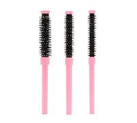 yuwqqoajv Ensemble de trois peignes à cheveux moelleux et portables pour le coiffage des cheveux bouclés (jaune et rose), rose