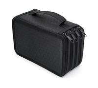 yuwqqoajv Grande Trousse, 4 boîtes de Fournitures, Organiseur en Tissu Oxford, Trousse à, Fournitures Scolaires, de Papeterie Mignonnes, Noir