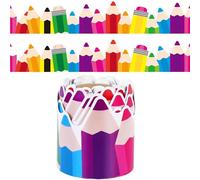 yuwqqoajv Motifs lumineux pour les tableaux d'affichage de salle de classe, les bordures, présentoirs en papier pour salles classe, écoles, bureaux et maisons