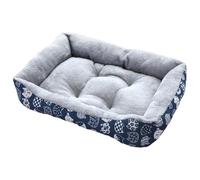 yuwqqoajv Niche d'hiver Chaude pour Chat, Petit lit pour Animaux, Tapis, Couverture, lit Douillet, Choix pour la sécurité des Animaux, résistant à l'usure, Bleu, L