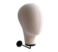 yuwqqoajv Support de rangement pour tête de mannequin, présentoir mural robuste et durable, matériaux et supports pour têtes de mannequin, perruques,