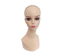 yuwqqoajv Tête de mannequin réaliste en PVC pour la confection de perruques et la présentation de bijoux. Caractéristiques antidérapantes pour une