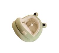 yuwqqoajv Transformez l'heure du Sommeil de Votre Chat avec ce lit-Niche pour Chat doté d'une Balle, d'un Coussin Amovible et d'un Fond antidérapant et, Vert, M.
