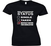 YUWUKEEE Mentally Dating Tom Hiddleston Ladies Printed T Shirt Men T-Shirt