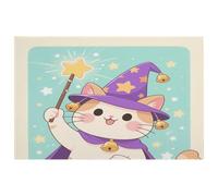 YUXBVKRS Paillasson d'entrée à l'intérieur, antidérapant et absorbant, doux et absorbant, motif chapeau de chat, pour salle de bain, cuisine, salon, étude, couloir, chambre à coucher, baignoire