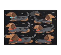 YUXBVKRS Paillasson d'entrée à l'intérieur, antidérapant et absorbant, doux, imprimé teckels « I Love My Dog », pour salle de bain, cuisine, salon, étude, couloir, chambre à coucher, baignoire