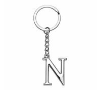 Yuxh Porte-clés lettre unique de A à Z porte-clés DIY porte-clés cool petit cadeau, N, Medium