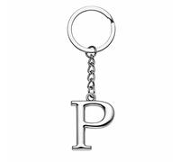 Yuxh Porte-clés lettre unique de A à Z porte-clés DIY porte-clés cool petit cadeau, P, Medium