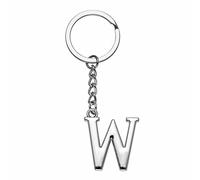 Yuxh Porte-clés lettre unique de A à Z porte-clés DIY porte-clés cool petit cadeau, W., Medium