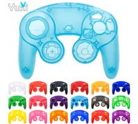 YuXi boîtier Transparent coque boîtier poignée transparente couvercle de remplacement pour Gamecube NGC contrôleur accessoires de jeu Clear Red