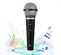 YUXIANLB Faux microphone pour simuler la parole - 1 microphone en plastique - Pour karaoké, musique, anniversaire, fête, salle de classe, jeu de simulation ou accessoire de costume