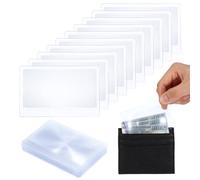 YUXIANLB Lot de 20 lentilles de Fresnel - 3 x - Format portefeuille - Pour cartes de crédit - Loupes grossissantes - Loupes de bijoux pour lecture ou allume-feu