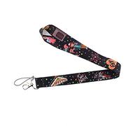 YUXIN ZHAOCHEN 1pcs Stranger Things TV Keychain Longes Badge d'identification Titulaire de Carte d'identité Passe Badge USB Téléphone Mobile Porte-clés Sangle (Color : Black)