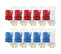 YuXinCat 10 Pièces Bornier Electrique, UKK 80A Bleu+Rouge, Boîte de Distribution Electrique Bornier Connecteur de Fil Electrique Boîte de Distribution de Bornier de Rail DIN de 35mm