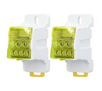 YuXinCat 2 Pièces Bornier Electrique, UKK 80A Jaune, Boîte de Distribution Electrique Bornier Connecteur de Fil Electrique Boîte de Distribution de Bornier de Rail DIN de 35mm