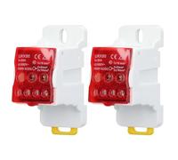 YuXinCat 2 Pièces Bornier Electrique, UKK 80A Rouge, Boîte de Distribution Electrique Bornier Connecteur de Fil Electrique Boîte de Distribution de Bornier de Rail DIN de 35mm