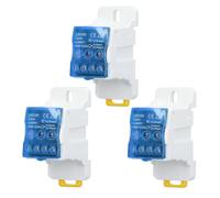 YuXinCat 3 Pièces Bornier Electrique, UKK 80A Bleu, Boîte de Distribution Electrique Bornier Connecteur de Fil Electrique Boîte de Distribution de Bornier de Rail DIN de 35mm