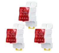 YuXinCat 3 Pièces Repartiteur Electrique, UKK 80A Rouge, Boîte de Distribution Electrique Bornier Connecteur de Fil Electrique Boîte de Distribution de Bornier de Rail DIN de 35mm