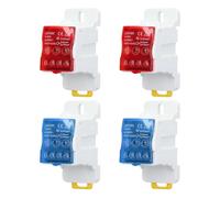 YuXinCat 4 Pièces Bornier Electrique, UKK 80A Bleu+Rouge, Boîte de Distribution Electrique Bornier Connecteur de Fil Electrique Boîte de Distribution de Bornier de Rail DIN de 35mm