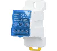 YuXinCat Bornier Electrique, Sécurité Renforcée, Boîte de Jonction, Distributeur Électrique, Installation Rapide et Pratique, 690 Volts 80A, 7 Contacts, Montage sur Rail DIN, Transparent