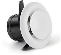 YuXinCat Grille Aeration Réglable 75mm, Couvercle de Ventilation Réglable en ABS au Plafond ou au Mur, Ouverture de Diffusion Ronde au Plafond pour le Salon, la Penderie, la Salle de Bain