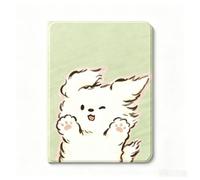 Yuxinnfa Puppy Blowing in The Wind Case for iPad,7th/8th/9th,color2-1 | Étui de protection avec plaque en acrylique rigide housse avec support pliable compatible avec plusieurs modèles de tablettes
